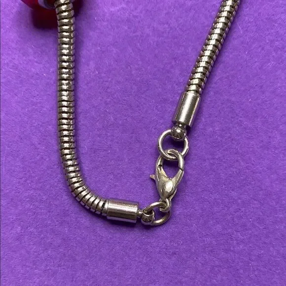 💛 Classic Silver Colorful Christmas Charm Bracelet - Picture 3 of 4